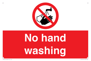 No hand washing